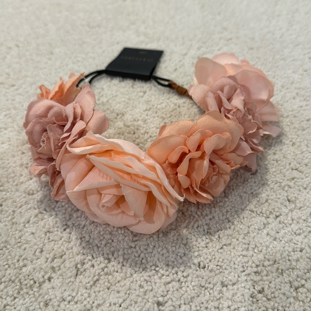 Floral elastic head crown